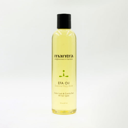Mantra EFA Color Lock Oil bottle, studio product photo on white background