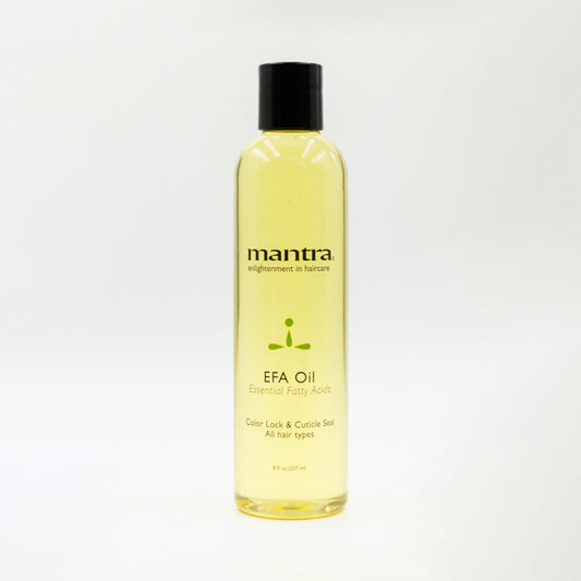 Mantra EFA Color Lock Oil bottle, studio product photo on white background