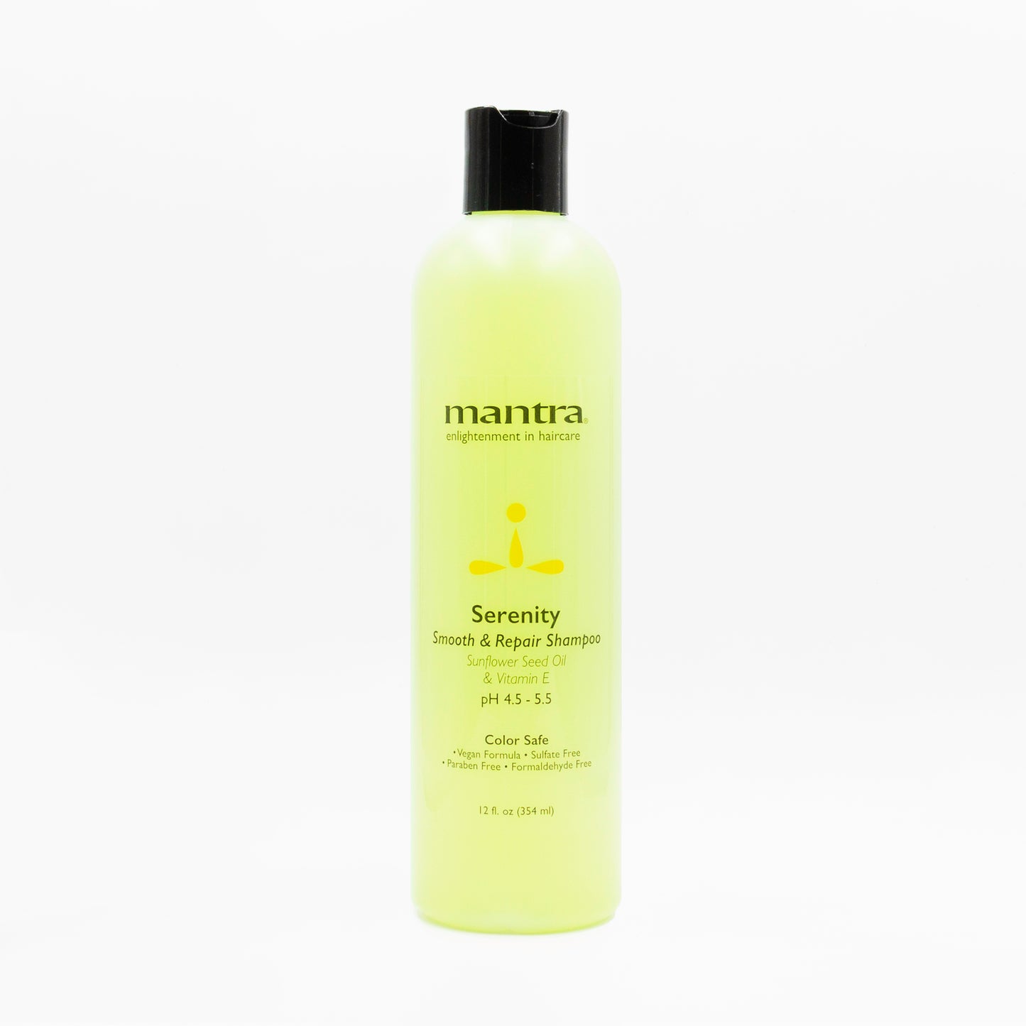 Mantra Serenity Smooth and Repair Shampoo bottle on white background