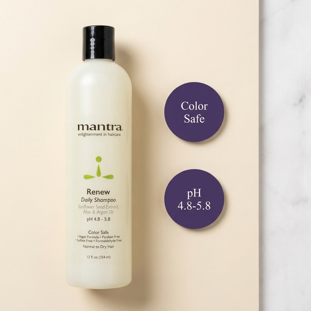 Mantra Renew Daily Shampoo — benefits panel